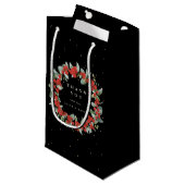 Red Berry+Eukalyptus Christmas/Holiday Vielen Dank Kleine Geschenktüte (Vorderseite Schrägansicht)