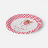 Red Berry First Birthday Pappteller (Schrägansicht)