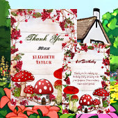 Red Berry Garden Toadstool Grüne Landschaft Mushro Dankeskarte
