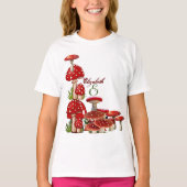 Red Berry Garden Toadstool Grüne Landschaft Mushro T-Shirt (Vorderseite)
