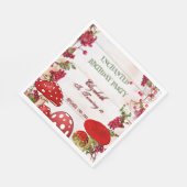 Red Berry Garden Toadstool Kinderparty Serviette (Ecke)