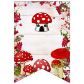 Red Berry Greenery Garden Toadstool Magic Mushroom Wimpelkette (Erste Fahne)