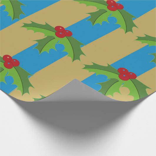 Red Berry Holly Geschenkpapier (Ecke)