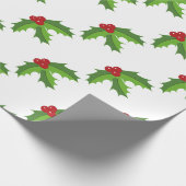 Red Berry Holly Geschenkpapier (Ecke)