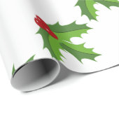 Red Berry Holly Geschenkpapier (Rolleneckpunkt)