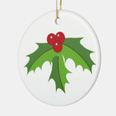 Red Berry Holly Keramik Ornament (Links)