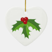 Red Berry Holly Keramikornament (Hinten)