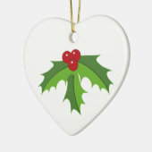 Red Berry Holly Keramikornament (Links)