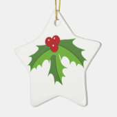 Red Berry Holly Keramikornament (Links)