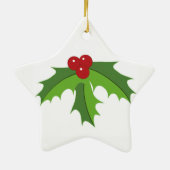 Red Berry Holly Keramikornament (Hinten)