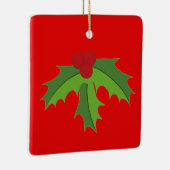 Red Berry Holly Keramikornament (Rechts)