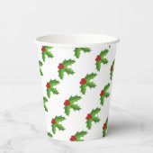 Red Berry Holly Paper Cup Pappbecher (Rückseite)