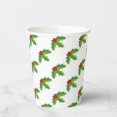 Red Berry Holly Paper Cup Pappbecher (Links)