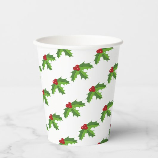 Red Berry Holly Paper Cup Pappbecher (Vorderseite)