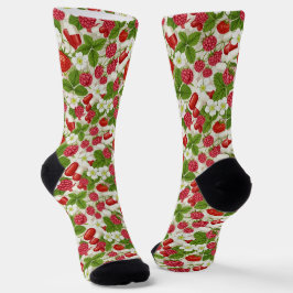 Red Berry & Pill Pattern Pharmacy Socken