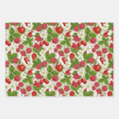 Red Berry & Pills Pharmacy Gift Wrapping Paper Geschenkpapier Set (Vorderseite 2)
