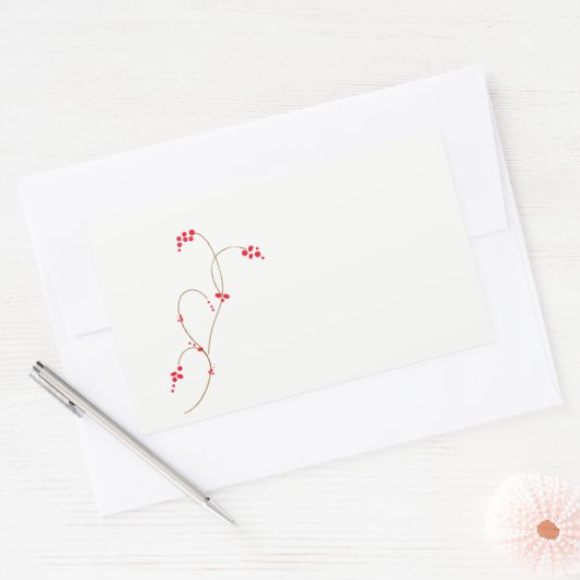 Red Berry Rectangle Sticker (Umschlag)