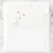 Red Berry Rectangle Sticker (Tasche)