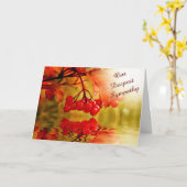 Red Berry Reflection Beileid Karte (Gelbe Blume)