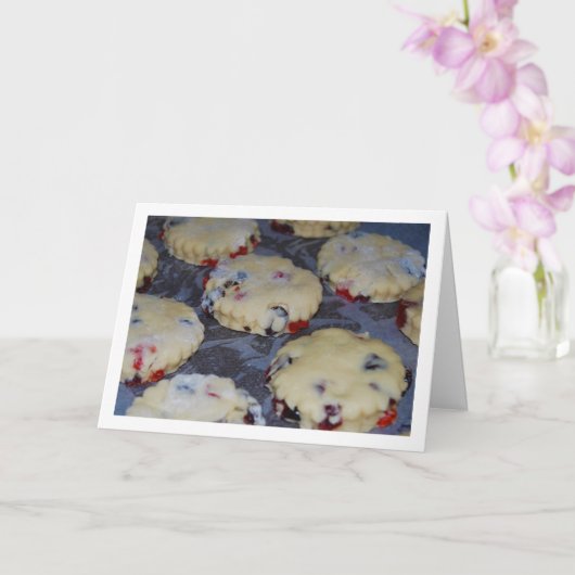 Red Berry Scones Karte (Orchidee)