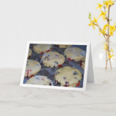 Red Berry Scones Karte (Gelbe Blume)