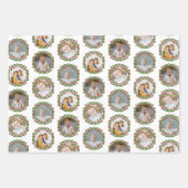 Red Berry Wreath Foto Collage Weihnachten Geschenkpapier Set (Vorderseite)