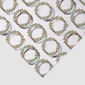 Red Berry Wreath Foto Collage Weihnachten Seidenpapier (Ausschnitt)