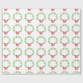 Red Berry Wreath Geschenkpapier (Flach)