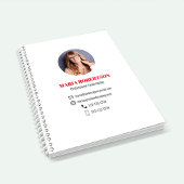 Red Beruflich Foto Business QR-Code Notizblock