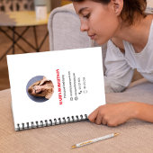 Red Beruflich Foto Business QR-Code Notizblock