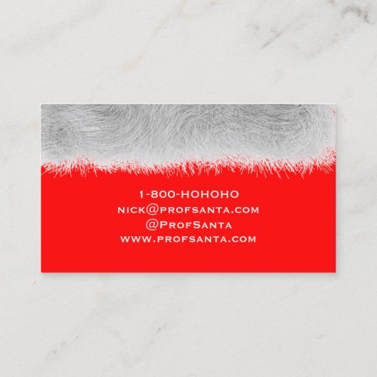Red Beruflich Santa Claus Custom Business Cards Visitenkarte (Rückseite)