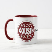Red BEST COUSIN EVENT Personalisiert Tasse (Links)