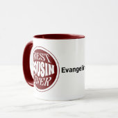 Red BEST COUSIN EVENT Personalisiert Tasse (Vorderseite Links)