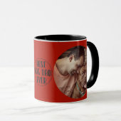 Red Best Dog Vater je Custom Foto Kaffee Tasse (VorderseiteRechts)