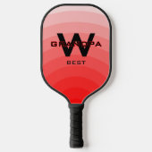 Red Best Opa Monogrammiert Pickleball Schläger (Vorderseite)