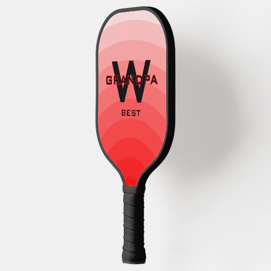 Red Best Opa Monogrammiert Pickleball Schläger (Links)