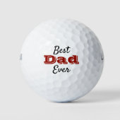 Red Best Vater Ever Typografy Bold Modernes, Cool Golfball (Vorderseite)
