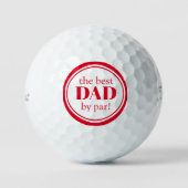 Red Best Vater Par Vatertag Golf Balls Golfball (Vorderseite)