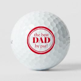 Red Best Vater Par Vatertag Golf Balls Golfball