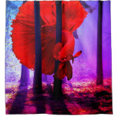 Red Betta Fish Duschvorhang (Vorderseite)