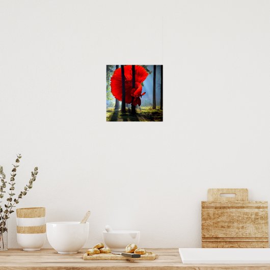 Red Betta Fish Poster (Küche)