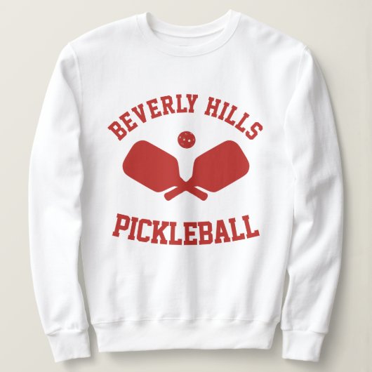 Red Beverly Hills Pickleball Sweatshirt (Design vorne)