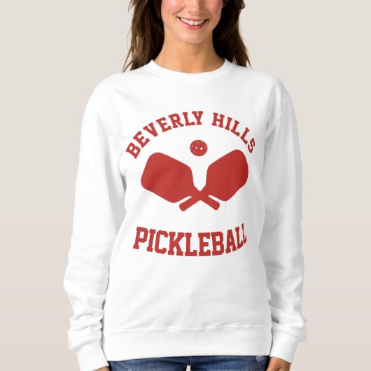 Red Beverly Hills Pickleball Sweatshirt (Vorderseite)