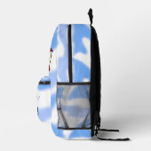 Red Bi-Flugzeug bereit für den Start Bedruckter Rucksack (Rechts)