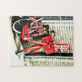 Red Bicycle & Amsterdam, Niederlande /Design Puzzle (Horizontal)
