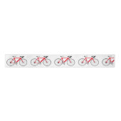 Red Bicycle on White Satin Ribbon Satinband (Vorderseite)