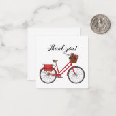 Red Bicycle Vielen Dank Mitteilungskarte (Vorderseite/Rückseite Beispiel)