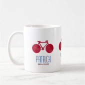 Red Bicycles personalisieren Mug mit seinem Namen Kaffeetasse (Links)