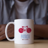 Red Bicycles personalisieren Mug mit seinem Namen Kaffeetasse