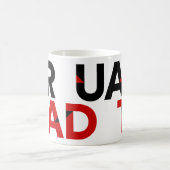Red Big Bold Abschluss: Angle Cut Letters Kaffeetasse (Mittel)